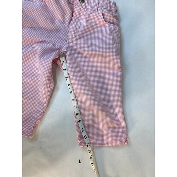 Vintage 1999 Gingham Capri Pants Pedal Pusher Pink Osh Kosh - Girls Size 6X - Picture 5 of 7